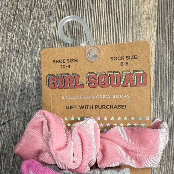Pink and Gray Girl Squad Socks - Picture 3 of 8